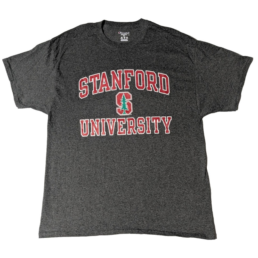 STANFORD UNIVERSITY x Champion Gray‎ Heather T-Shirt - Men XL - Picture 1 of 12